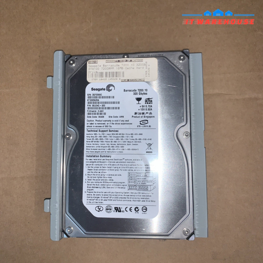 Windows XP + 320GB Hard Drive + Bracket Dell Dimension 2350 2400 3000 4600 4700