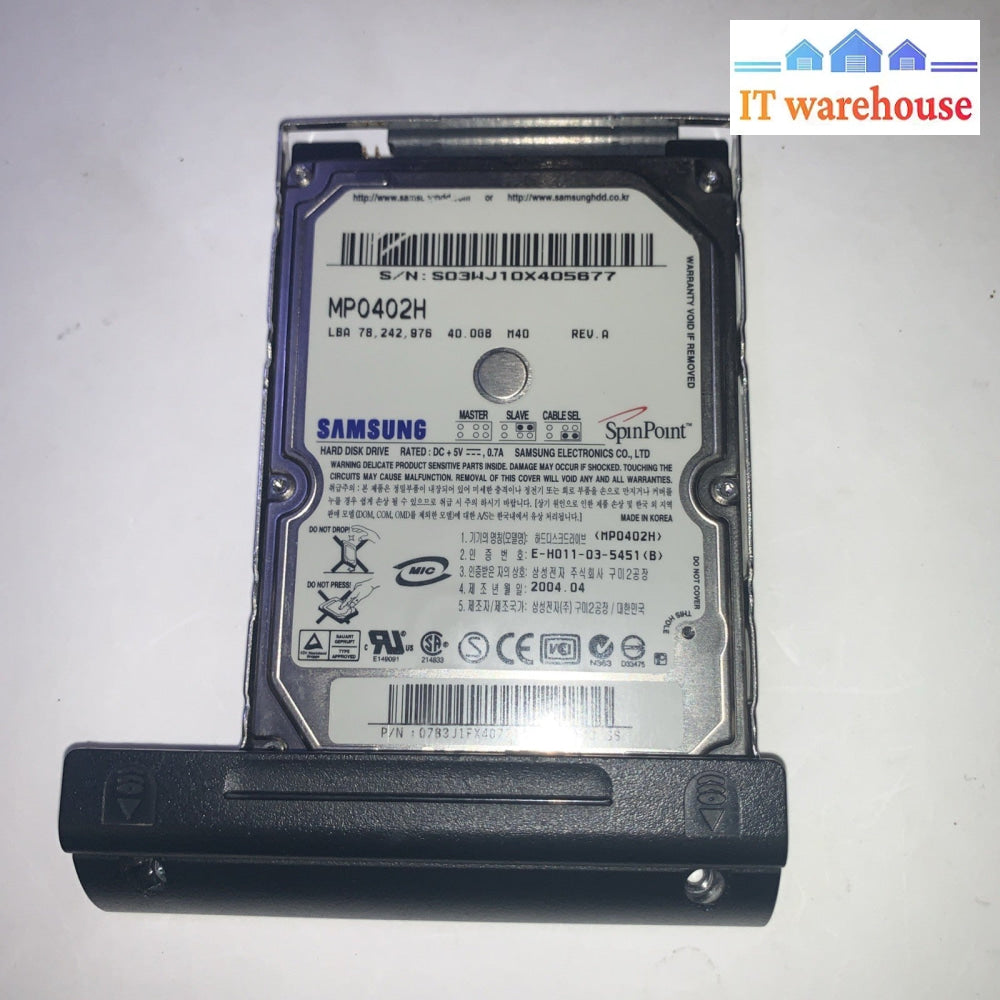 Windows XP installed 40GB Hard Drive / caddy/ connector of Compaq Presario  2100