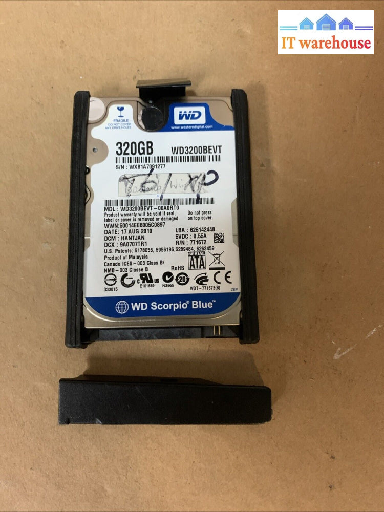 (Windows XP SP3) 320GB Hard Drive /caddy/Cover for lenovo Thinkpad T61 (1K days)