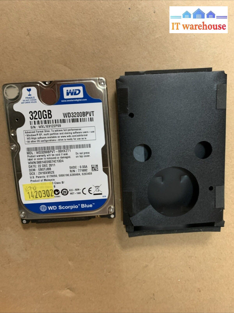(Windows XP SP3) 320GB Hard Drive /caddy for Panasonic CF-Y7 (1K days remaining)