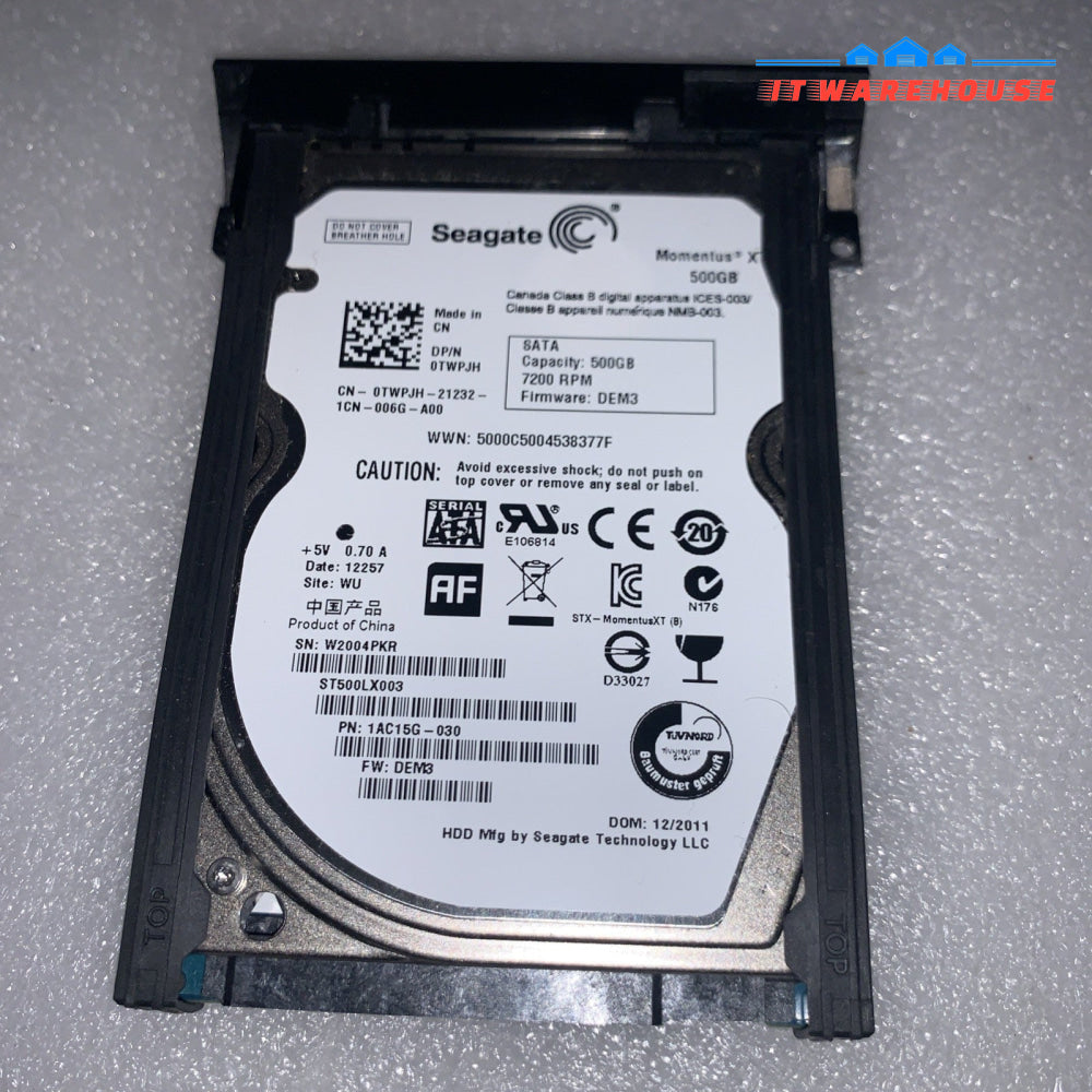 (Windows XP SP3) 500GB Hard Drive/caddy  for  Dell Inspiron 6430s (1000+ days)