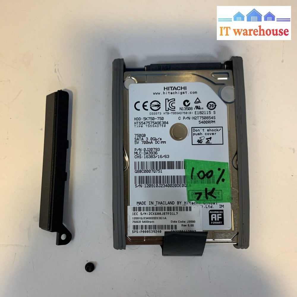 (Windows XP SP3) 750G Hard Drive/caddy/Cover for Lenovo X61 laptop (1000+ days)