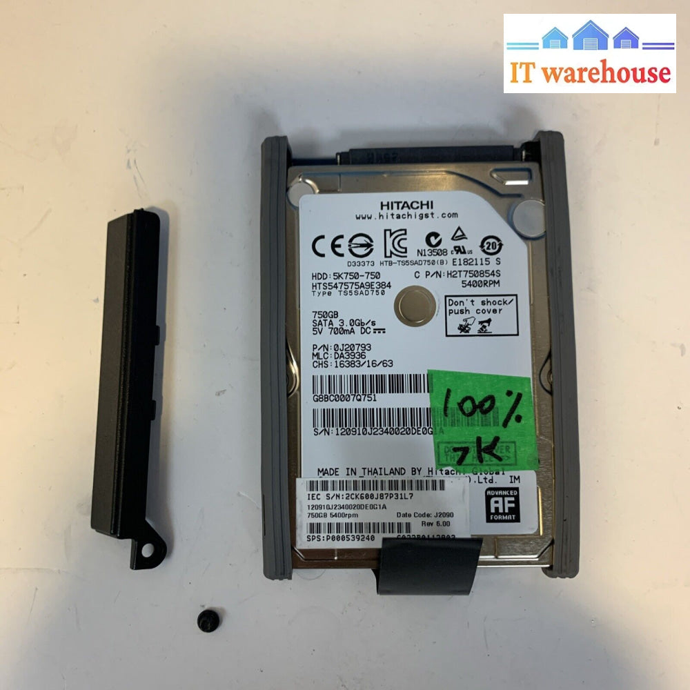 (Windows XP SP3) 750G Hard Drive/caddy/Cover for Lenovo X61 laptop (1000 + days)