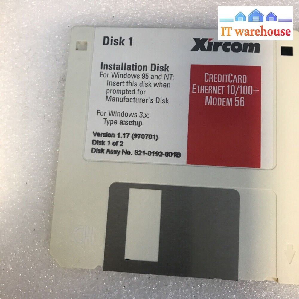 Xircom CREDITCARD ETHERNET 10/100+MODEM 56 for Win95 and NT