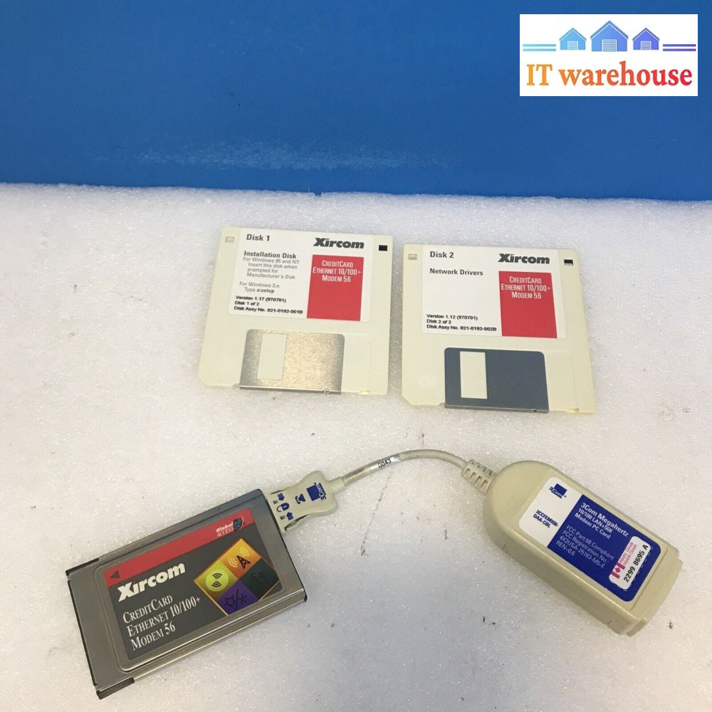 Xircom CREDITCARD ETHERNET 10/100+MODEM 56 for Win95 and NT