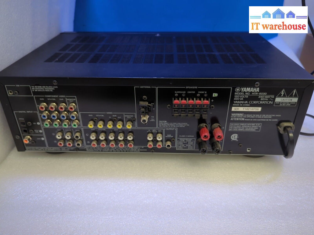 Yamaha HTR-6030 Natural Sound AV Receiver  Tested (No Remote) -