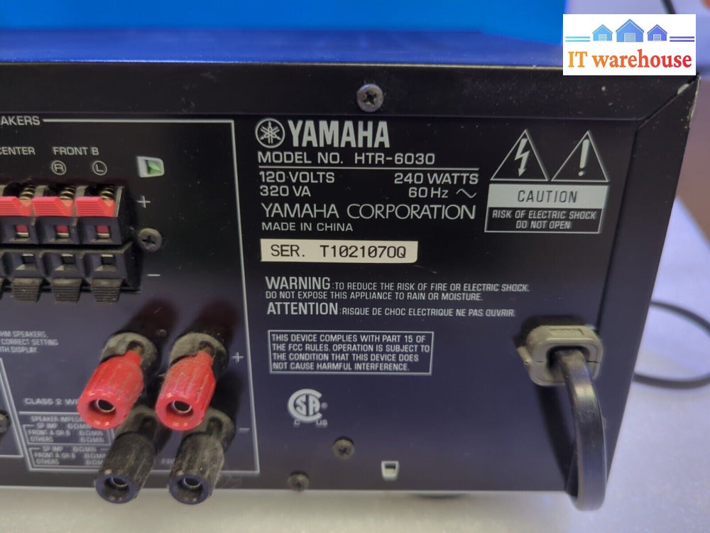 Yamaha HTR-6030 Natural Sound AV Receiver  Tested (No Remote) -