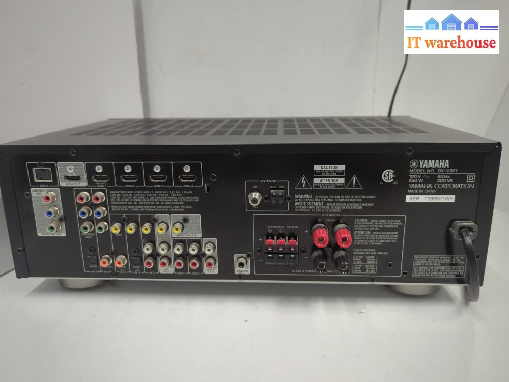 Yamaha RX-V371 A/V Natural Sound Stereo 250W Receiver (NO Remote) -