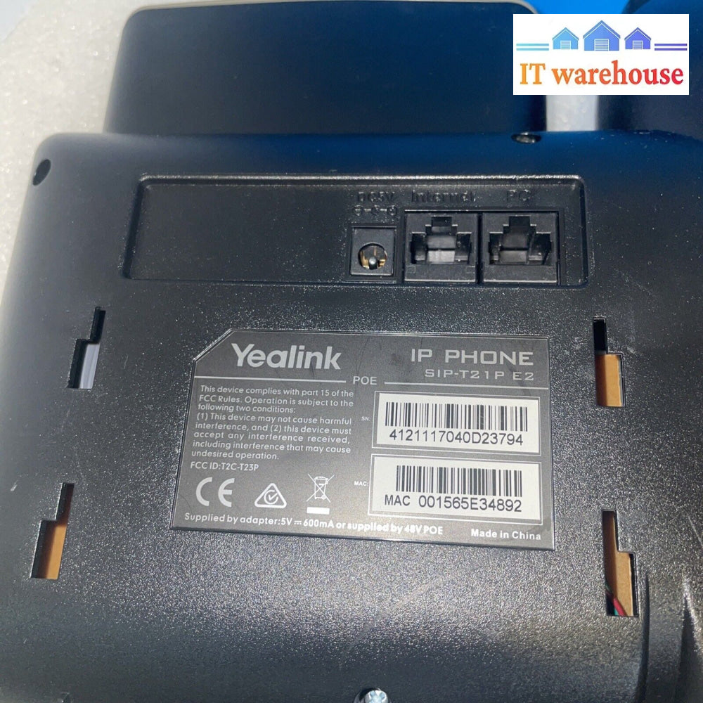 Yealink Sip-T21P E2 Dual-Line Entry Level Ip Phone + Headset