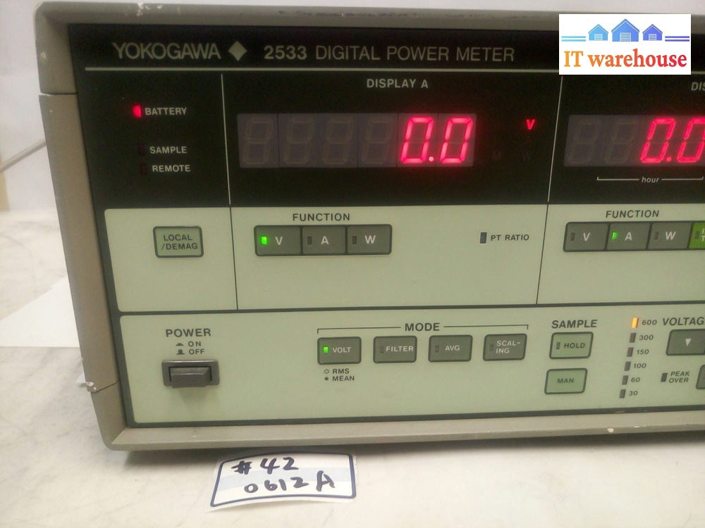 - YOKOGAWA 2533 DIGITAL POWER METER SINGLE-PHASE MODEL 253311