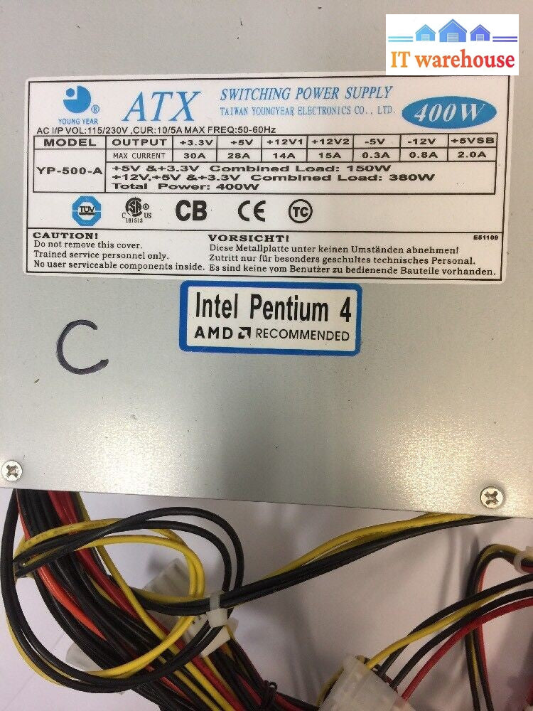 - YOUNG YEAR ATX SWITCHING POWER PUPPLY YP-500-A  400W 