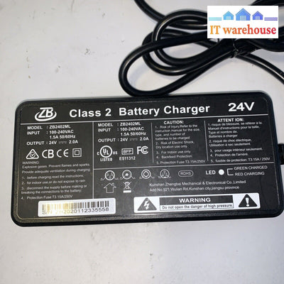 ZB ZB2402ML Charger 24V 2A with adapter