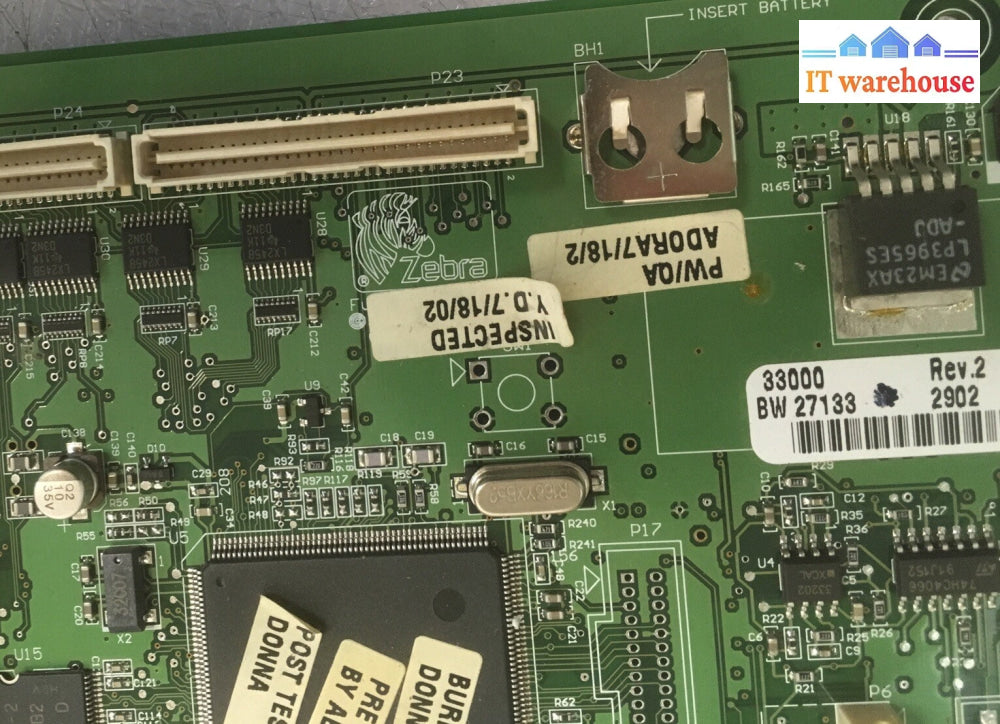 +Zebra 33000 Rev 2 Main Logic Board for 105SL Printer