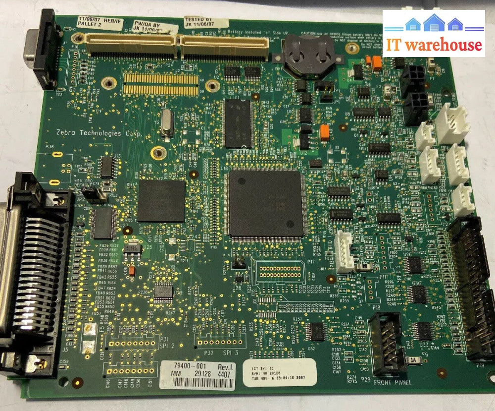 ~ Zebra 79400-011 REV N Main Logic Board for ZM400 Printers