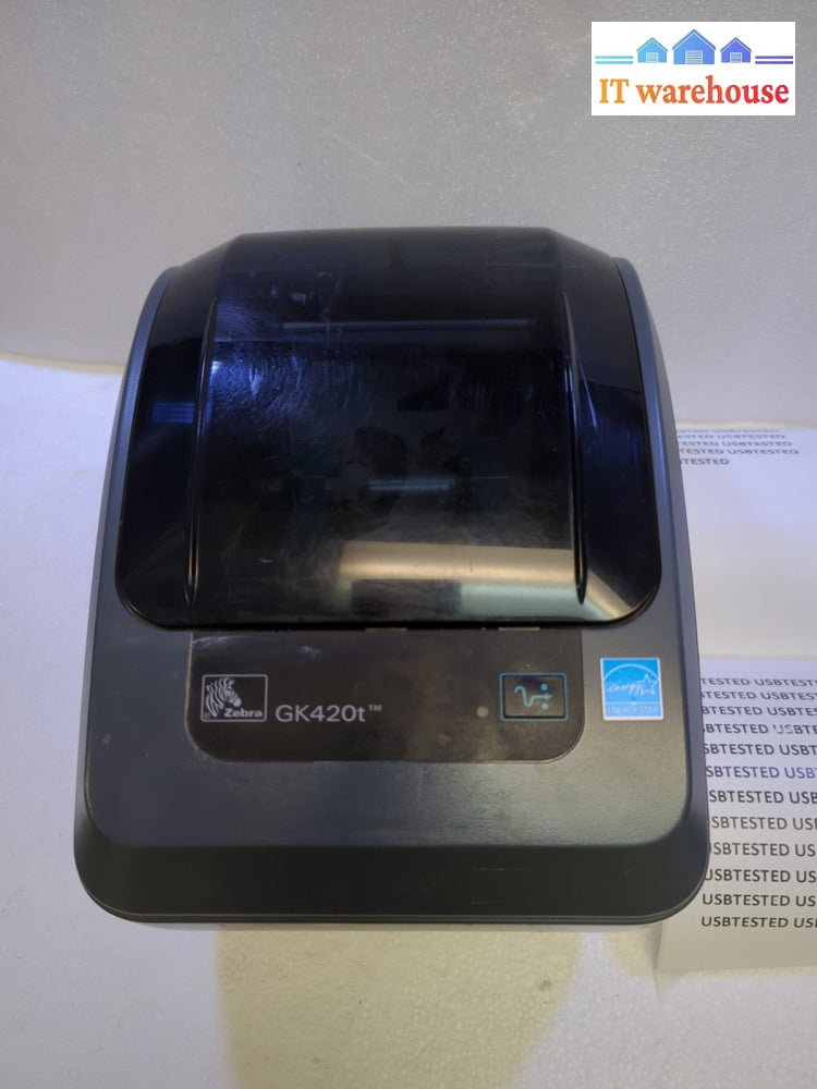 Zebra GK420T Thermal Label Printer USB Ethernet (No AC adapter *Read*)