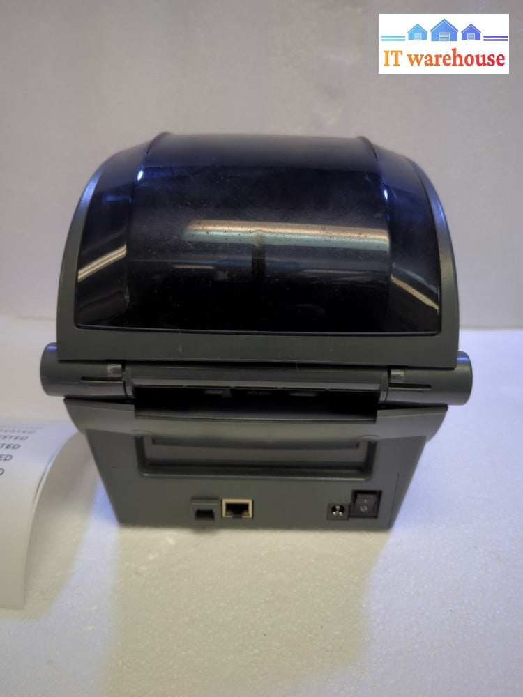 Zebra GK420T Thermal Label Printer USB Ethernet (No AC adapter) Tested