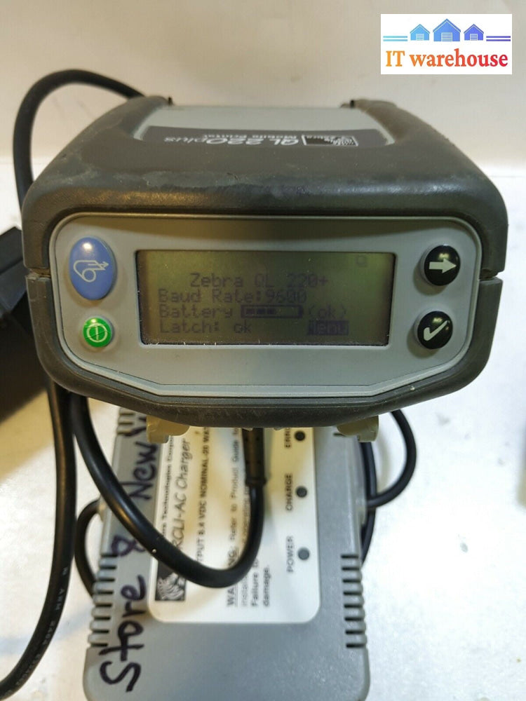 -  Zebra QL220 Plus Portable Network Mobile Thermal Printer W/ Battery &Charger
