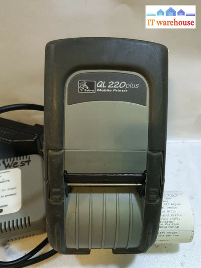 -  Zebra QL220 Plus Portable Network Mobile Thermal Printer W/ Battery &Charger
