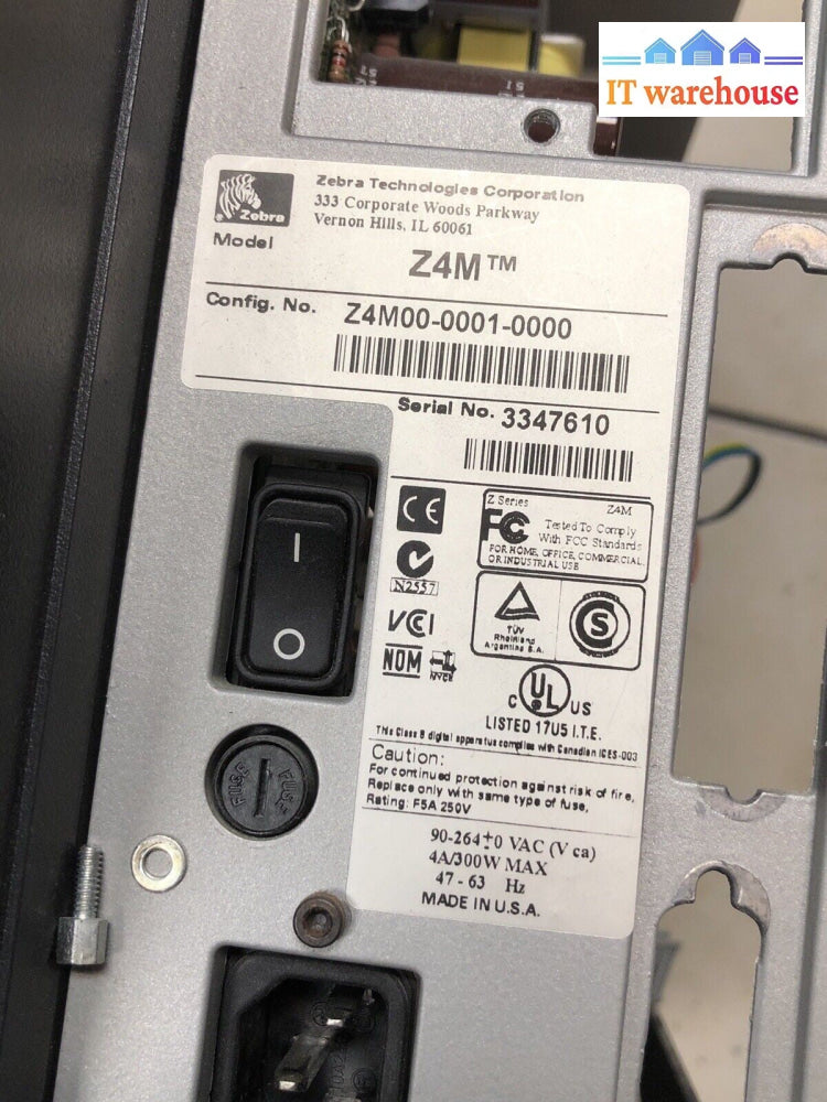 $ Zebra Z6M 4ZM Main LVPS Power Supply Board 77711 / 77715P - Working Pull