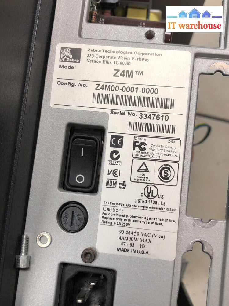 $ Zebra Z6M 4Zm Main Lvps Power Supply Board 77711 / 77715P - Working Pull