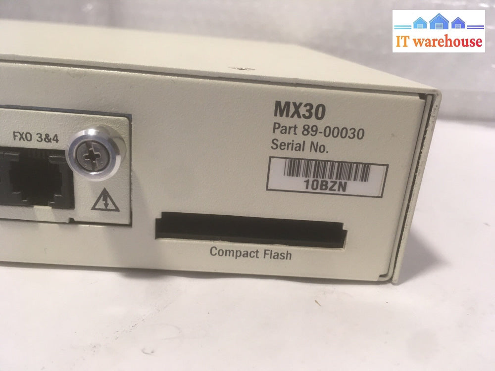 + Zultys Enterprise Media Exchange MX30 PN 89-00030 11C41 004321 W/ AC