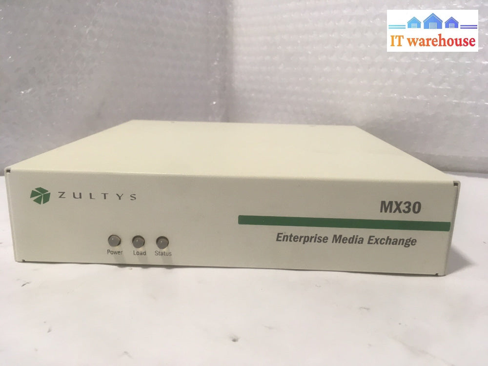 + Zultys Enterprise Media Exchange MX30 PN 89-00030 11C41 004321 W/ AC