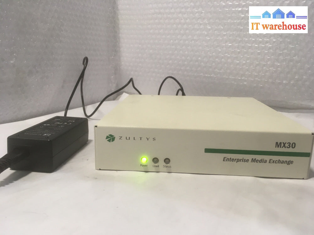 + Zultys Enterprise Media Exchange MX30 PN 89-00030 11C41 004321 W/ AC