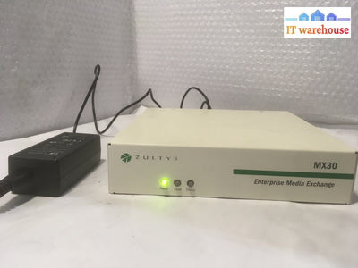+ Zultys Enterprise Media Exchange MX30 PN 89-00030 11C41 004321 W/ AC